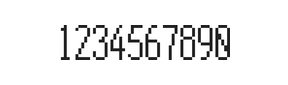 5×12数字点阵字体 ddN512AB1876