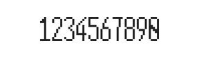 5×12数字点阵字体 ddN512AB1877