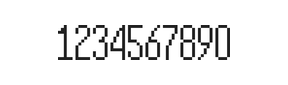 5×12数字点阵字体 ddN512AB1878