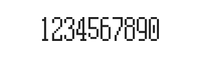 5×12数字点阵字体 ddN512AB1888