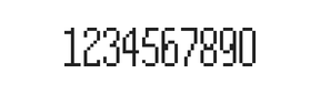 5×12数字点阵字体 ddN512AB1891