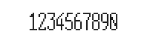 5×12数字点阵字体 ddN512AB1892