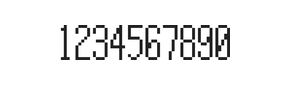 5×12数字点阵字体 ddN512AB1893