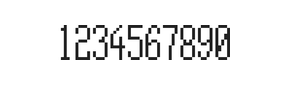 5×12数字点阵字体 ddN512AB1905