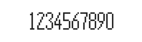 5×12数字点阵字体 ddN512AB1907