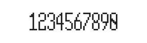 5×12数字点阵字体 ddN512AB1912