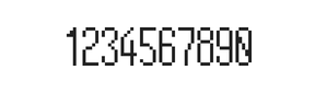 5×12数字点阵字体 ddN512AB1913