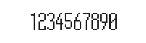 5×12数字点阵字体 ddN512AB1917