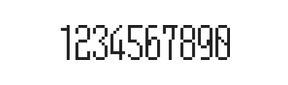 5×12数字点阵字体 ddN512AB1920
