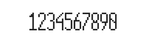 5×12数字点阵字体 ddN512AB1921