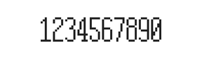 5×12数字点阵字体 ddN512AB1924