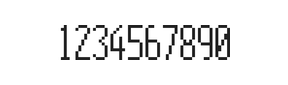 5×12数字点阵字体 ddN512AB1926