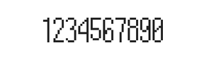 5×12数字点阵字体 ddN512AB1930