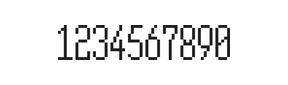 5×12数字点阵字体 ddN512AB1935