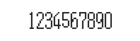 5×12数字点阵字体 ddN512AB1939