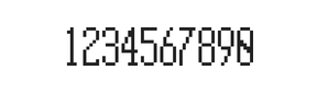 5×12数字点阵字体 ddN512AB1950