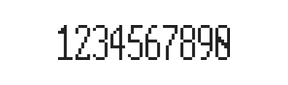 5×12数字点阵字体 ddN512AB1957