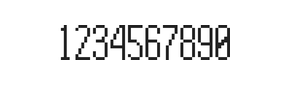 5×12数字点阵字体 ddN512AB1959