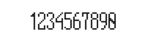 5×12数字点阵字体 ddN512AB1961