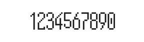 5×12数字点阵字体 ddN512AB1963