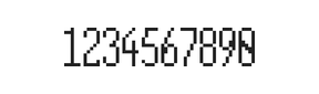 5×12数字点阵字体 ddN512AB1964