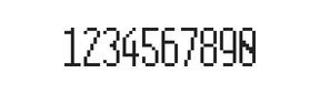 5×12数字点阵字体 ddN512AB1969