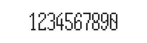 5×12数字点阵字体 ddN512AB1971