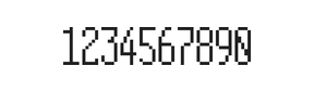 5×12数字点阵字体 ddN512AB1990