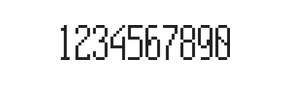 5×12数字点阵字体 ddN512AB1997