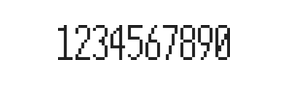 5×12数字点阵字体 ddN512AB1999