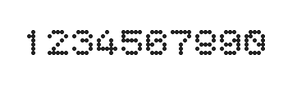 5×6数字点阵字体 ddN56AA0004