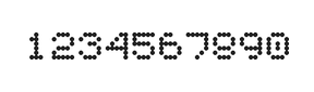 5×6数字点阵字体 ddN56AA0007