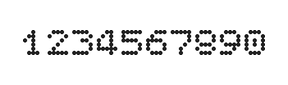 5×6数字点阵字体 ddN56AA0011