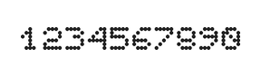 5×6数字点阵字体 ddN56AA0012