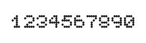 5×6数字点阵字体 ddN56AA0013