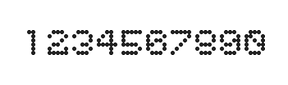 5×6数字点阵字体 ddN56AA0015