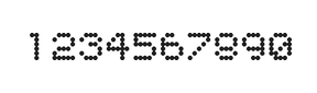 5×6数字点阵字体 ddN56AA0016