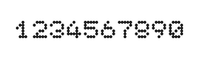 5×6数字点阵字体 ddN56AA0018