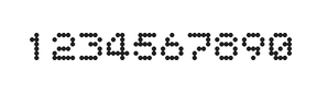5×6数字点阵字体 ddN56AA0022