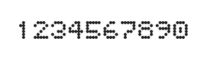 5×6数字点阵字体 ddN56AA0025