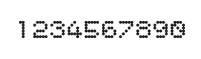 5×6数字点阵字体 ddN56AA0029