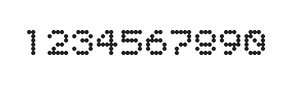 5×6数字点阵字体 ddN56AA0030