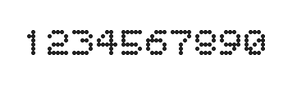 5×6数字点阵字体 ddN56AA0032