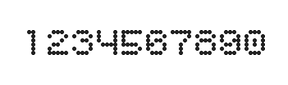 5×6数字点阵字体 ddN56AA0033