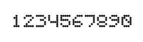 5×6数字点阵字体 ddN56AA0036