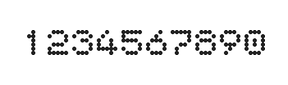 5×6数字点阵字体 ddN56AA0039