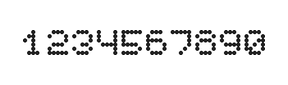 5×6数字点阵字体 ddN56AA0044