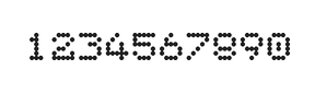 5×6数字点阵字体 ddN56AA0047