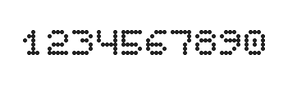 5×6数字点阵字体 ddN56AA0049