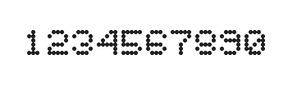 5×6数字点阵字体 ddN56AA0052